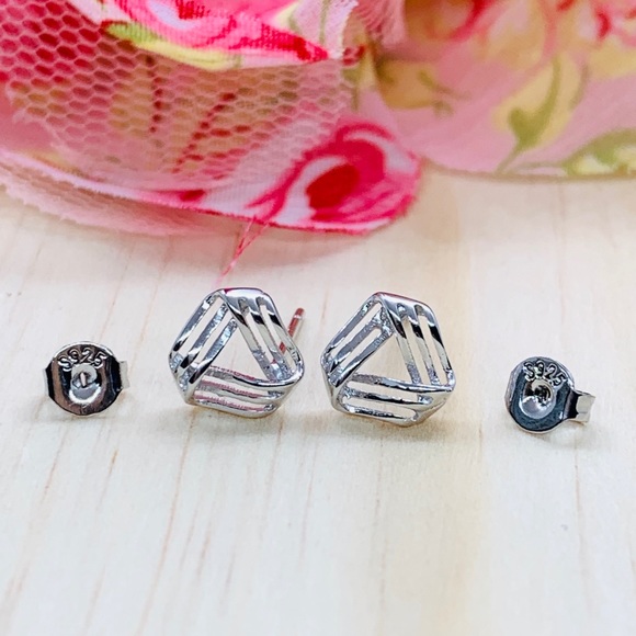 Sterling Silver 925 Stud Earrings - Picture 3 of 3